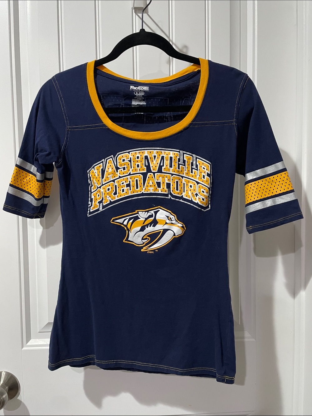 Navy and Gold Nashville Predators Short Sleeve Tee